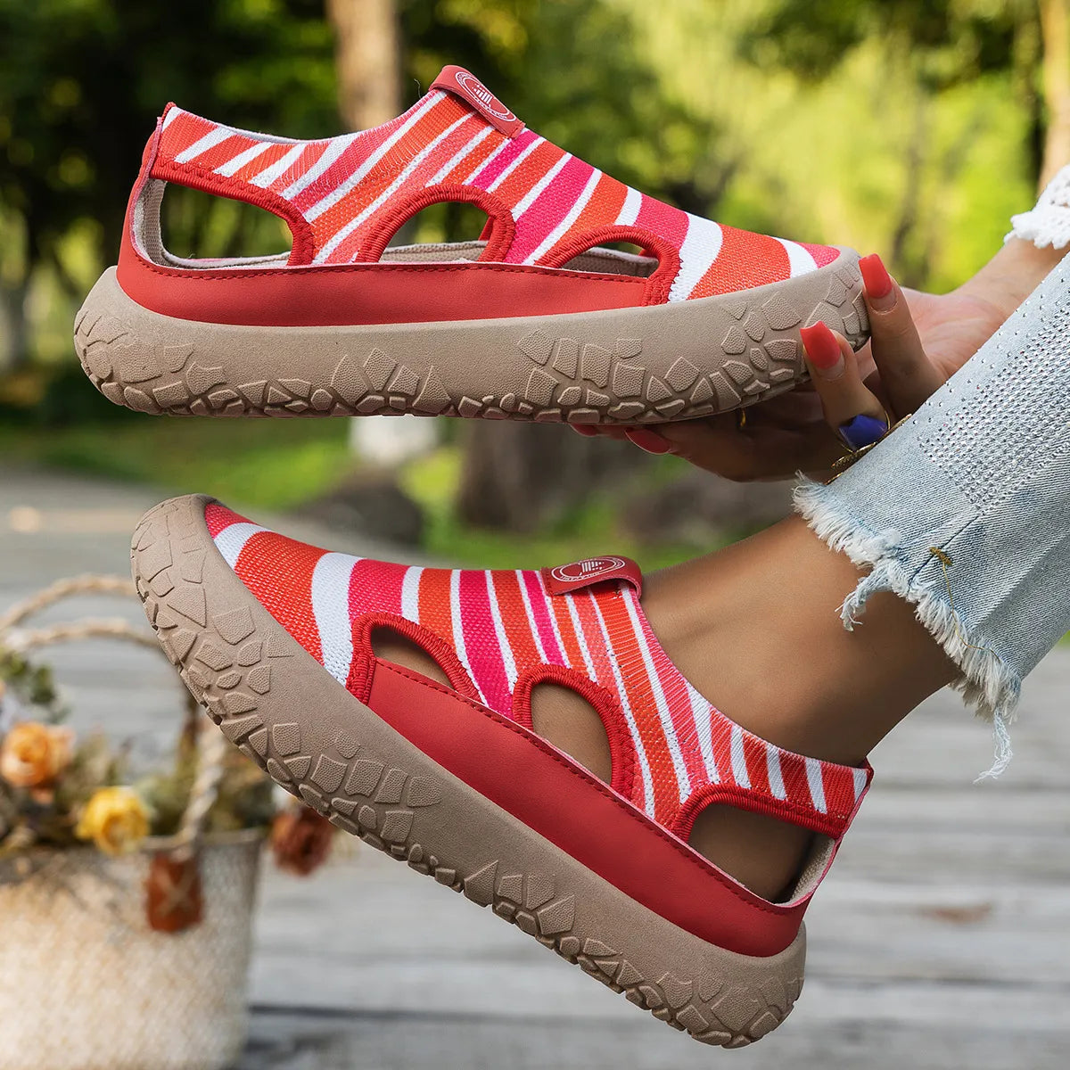 Women's Lightweight Wedge Slip-On Shoes