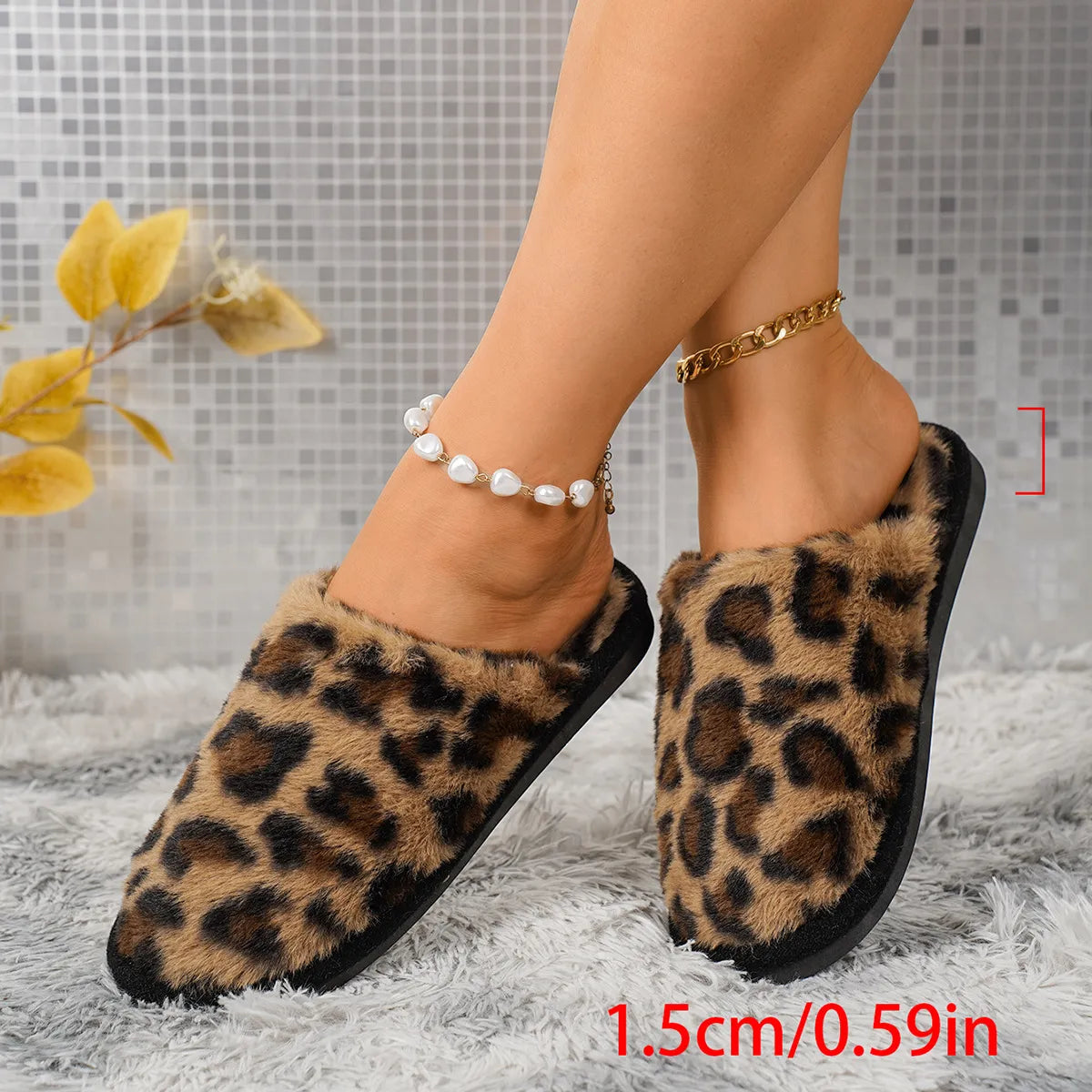 Women's Plush Slip-On House Slippers
