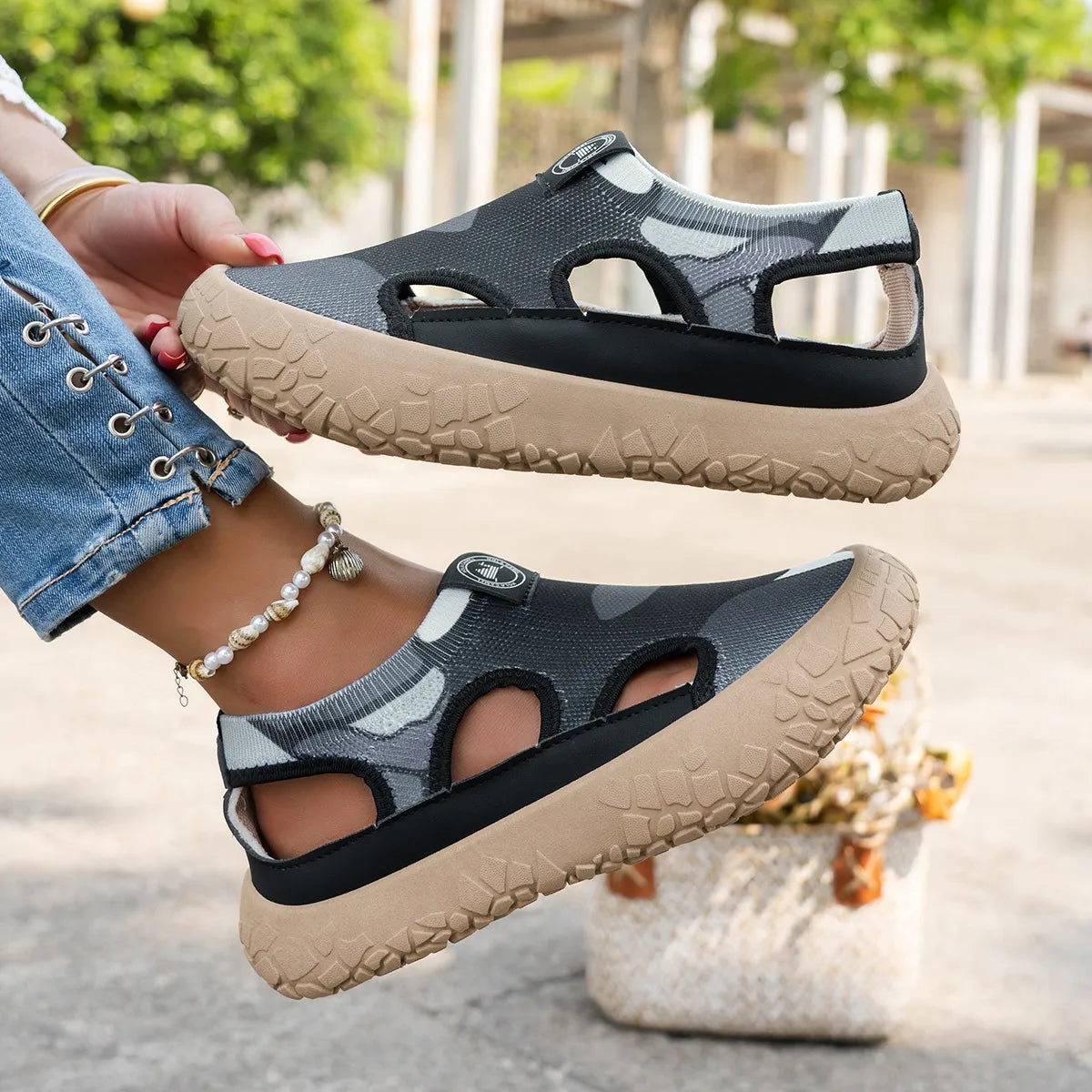 Women's Lightweight Wedge Slip-On Shoes