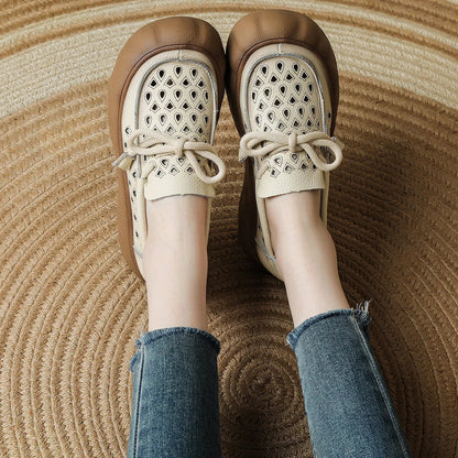 Women's Cutout Platform Slip On Loafers