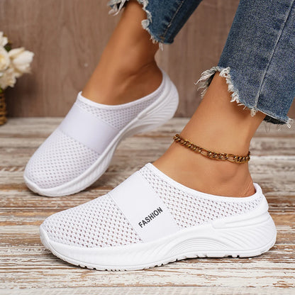 Women's Mesh Platform Slip-On Trainers