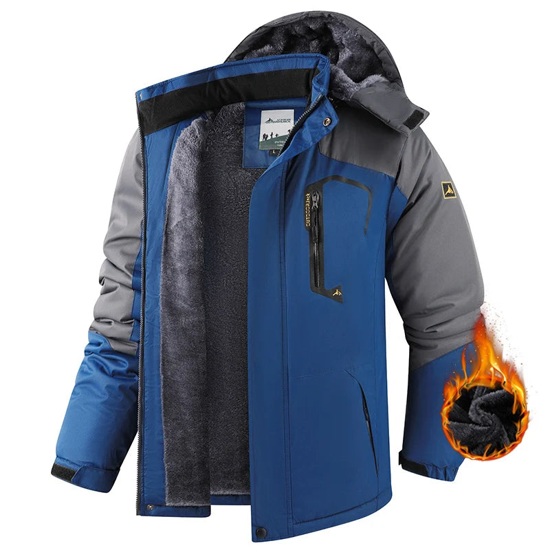 Men's Fleece Lined Hooded Outdoor Jacket
