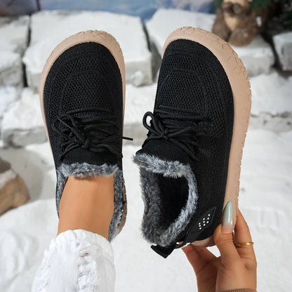 Women's Cosy Knit Fleece-Lined Trainers