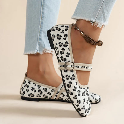Women's Buckle Strap Mary Jane Flats