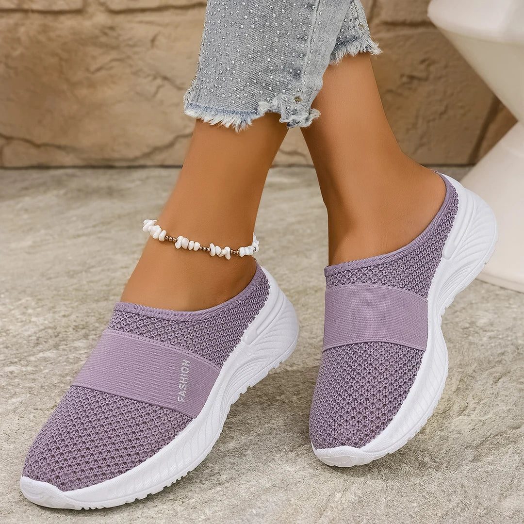 Women's Mesh Platform Slip-On Trainers