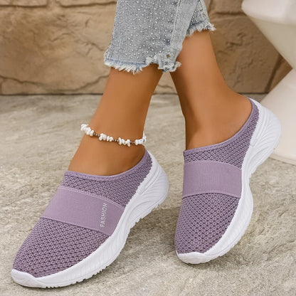 Women's Mesh Platform Slip-On Trainers