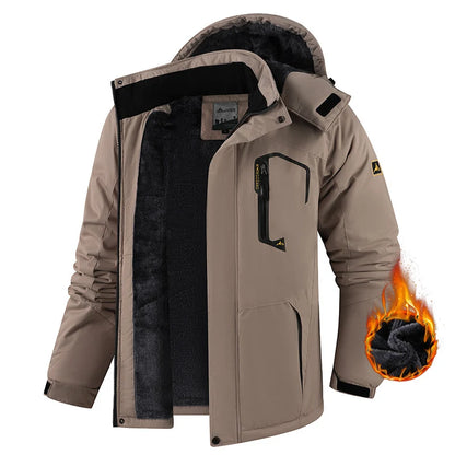 Men's Fleece Lined Hooded Outdoor Jacket