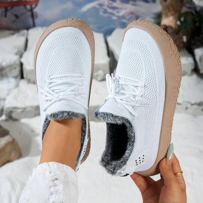 Women's Cosy Knit Fleece-Lined Trainers