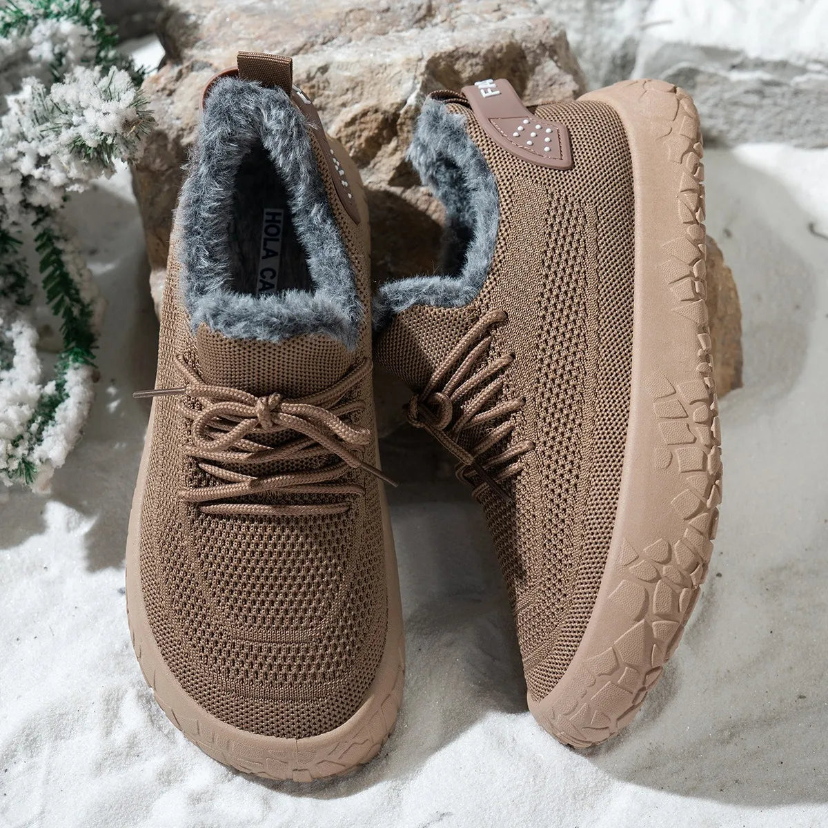 Women's Cosy Knit Fleece-Lined Trainers