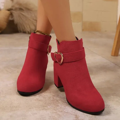 Women's Chunky Heel Side-Zip Boots
