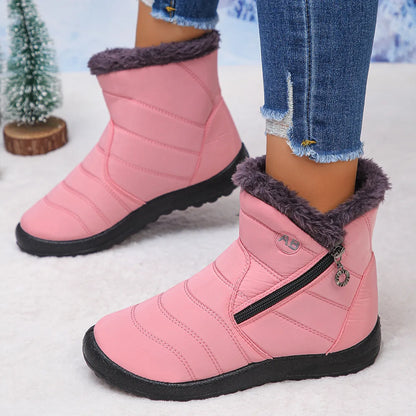Women's Fuzzy Lined Slip-On Winter Boots