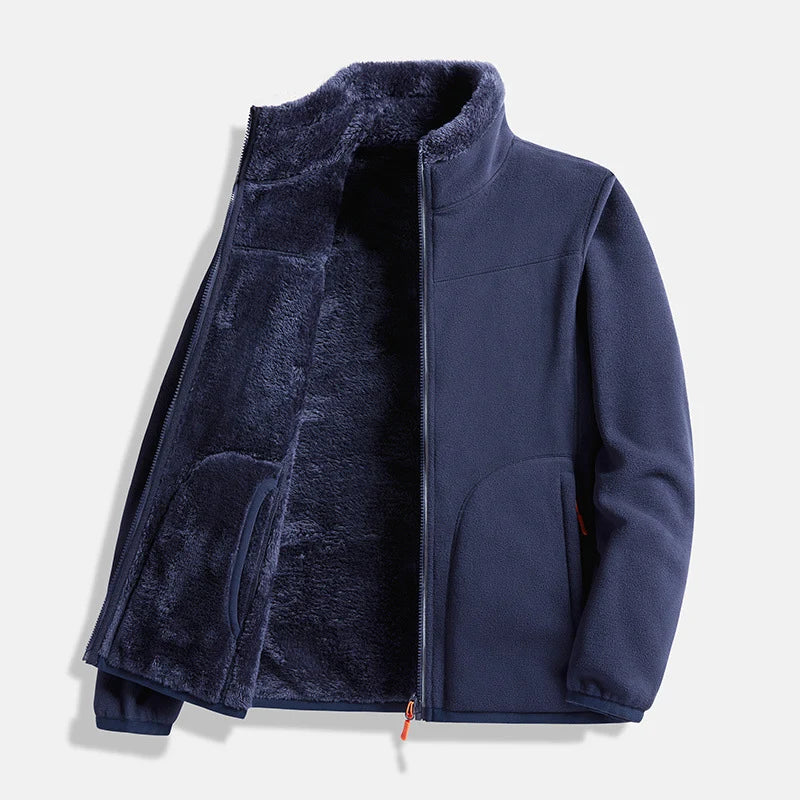 Men's Double-Layer Fleece Zip Jacket