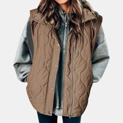 Women's Quilted Hooded Puffer Gilet