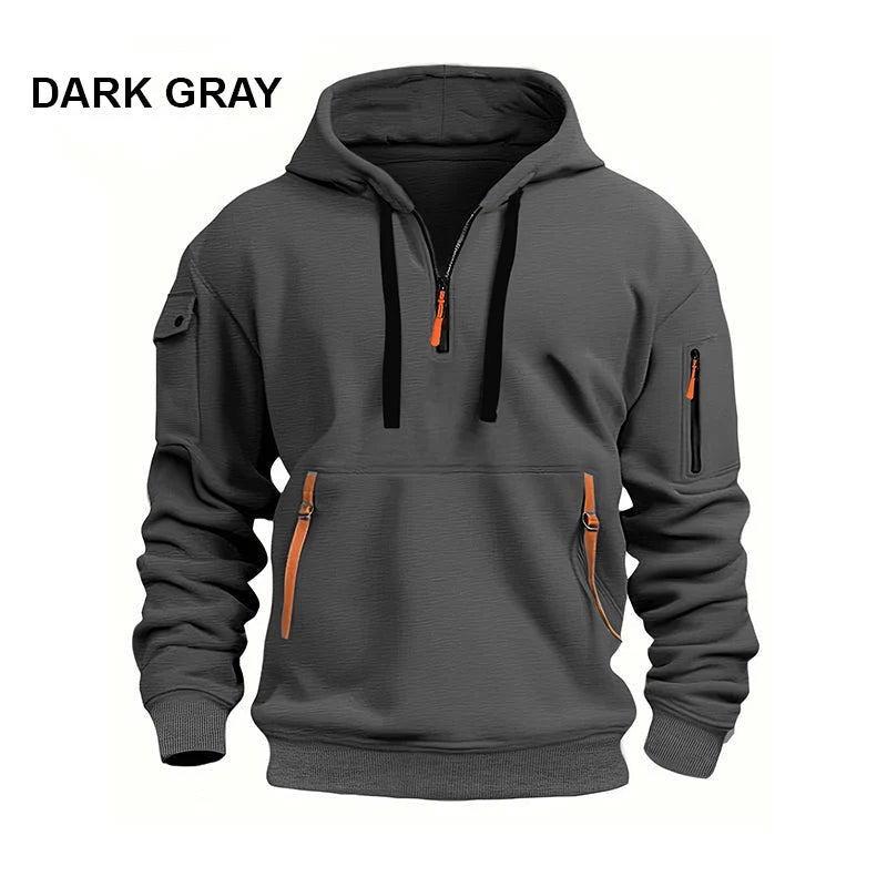 Men's Half Zip Hooded Sweatshirt