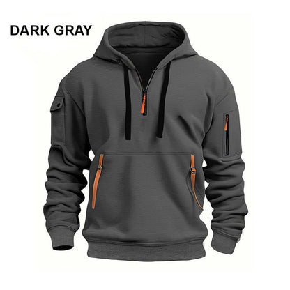 Men's Half Zip Hooded Sweatshirt