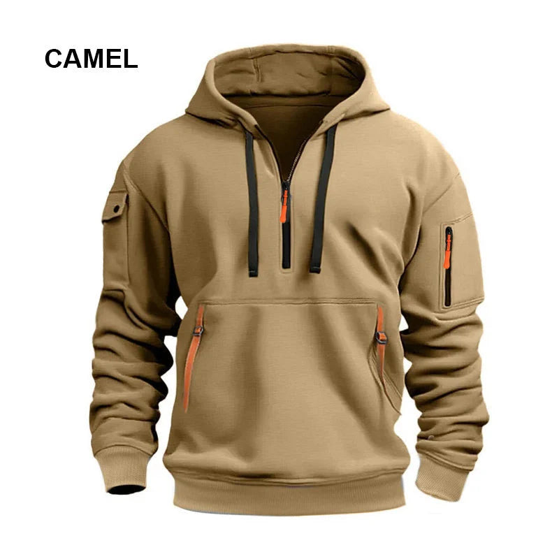 Men's Half Zip Hooded Sweatshirt