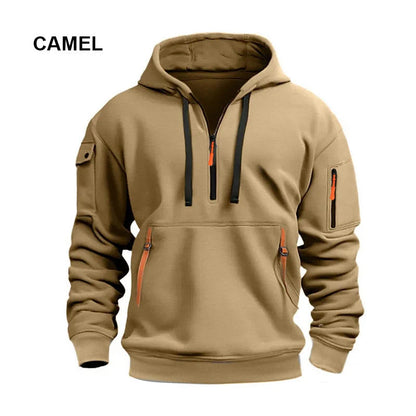 Men's Half Zip Hooded Sweatshirt