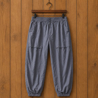 Men's Textured Drawstring Jogger Trousers