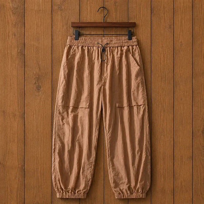 Men's Textured Drawstring Jogger Trousers