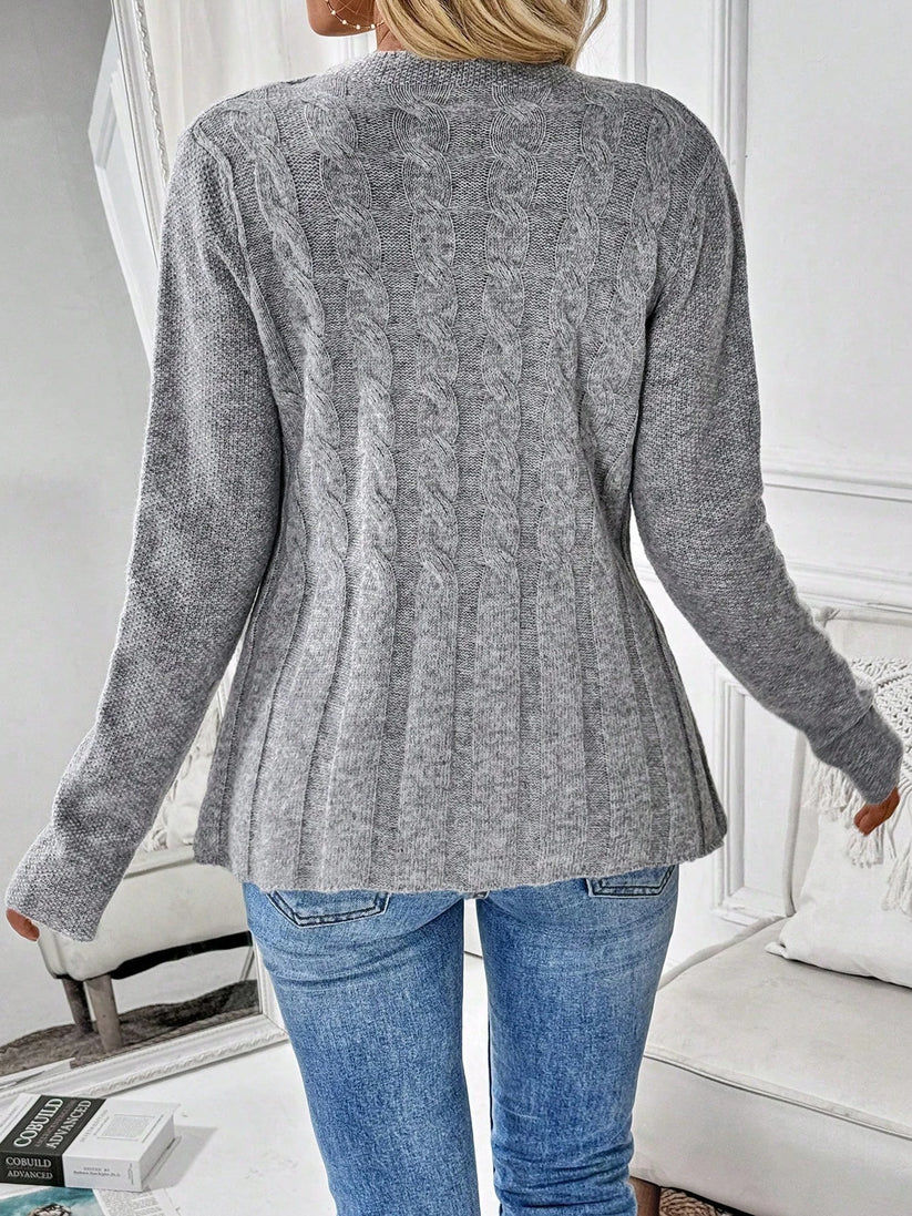 Women's Cable Knit Cinched Cardigan