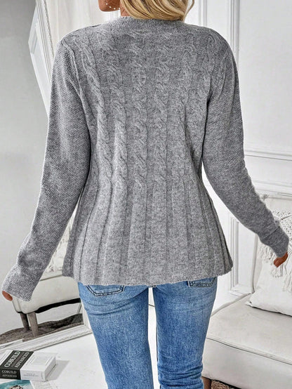 Women's Cable Knit Cinched Cardigan