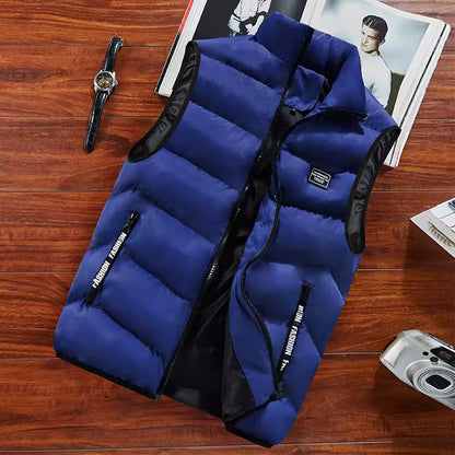 Men's Padded Stand Collar Gilet