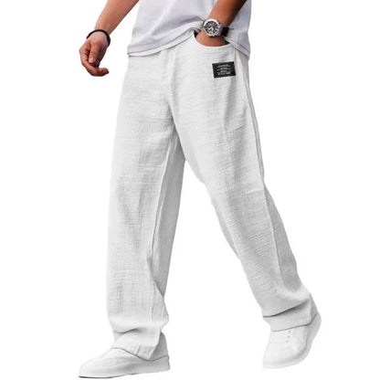 Men's Relaxed Cotton-Linen Trousers