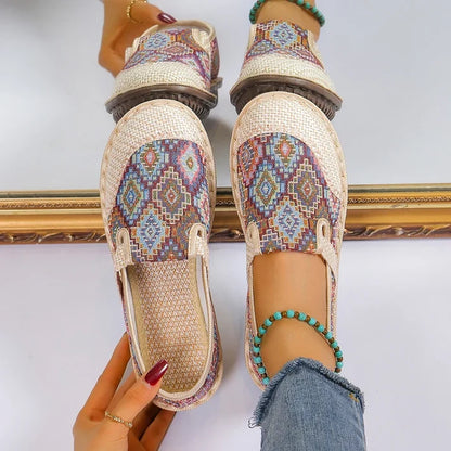 Women's Patterned Slip On Walking Trainers