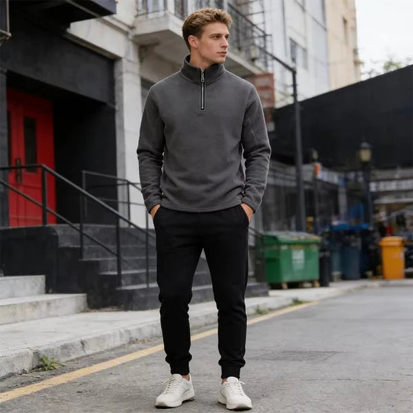Men's Soft Fleece Quarter-Zip Pullover