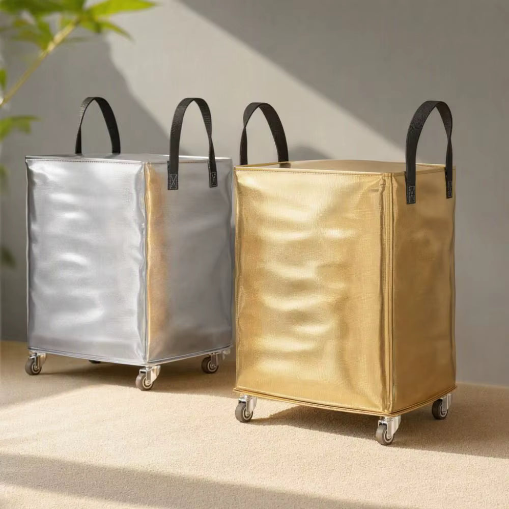 Large Capacity Foldable Rolling Storage Bag with Swivel Wheels