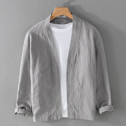 Men's Relaxed Open Front Kimono Jacket