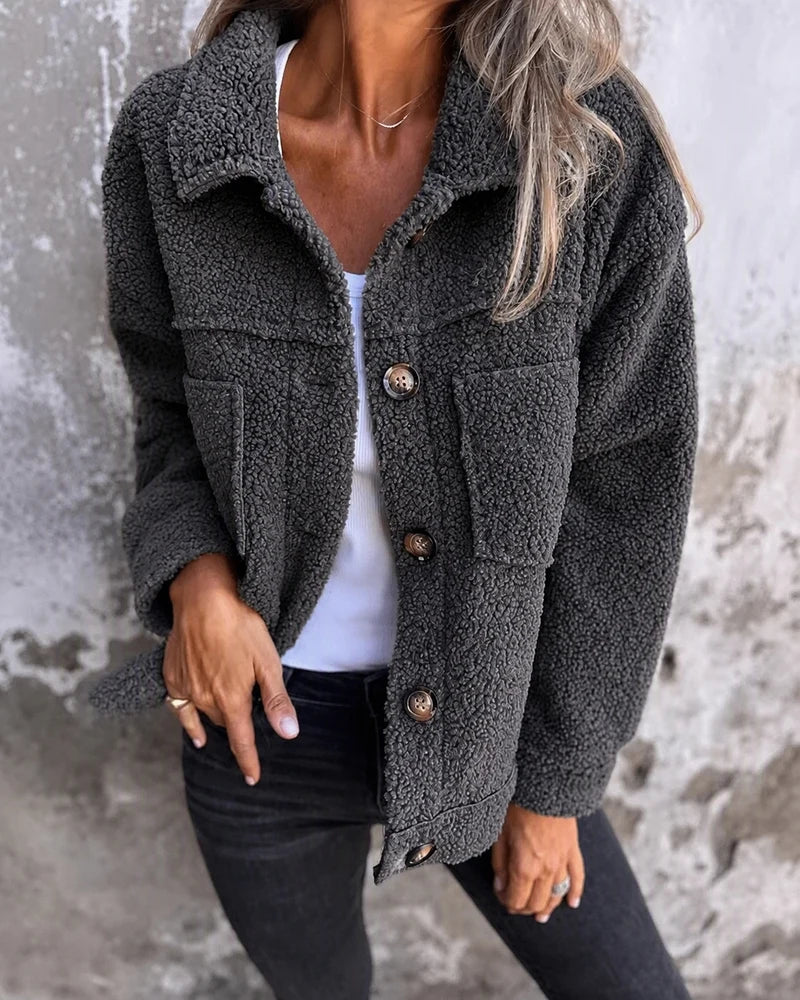 Women's Cosy Faux Shearling Teddy Jacket