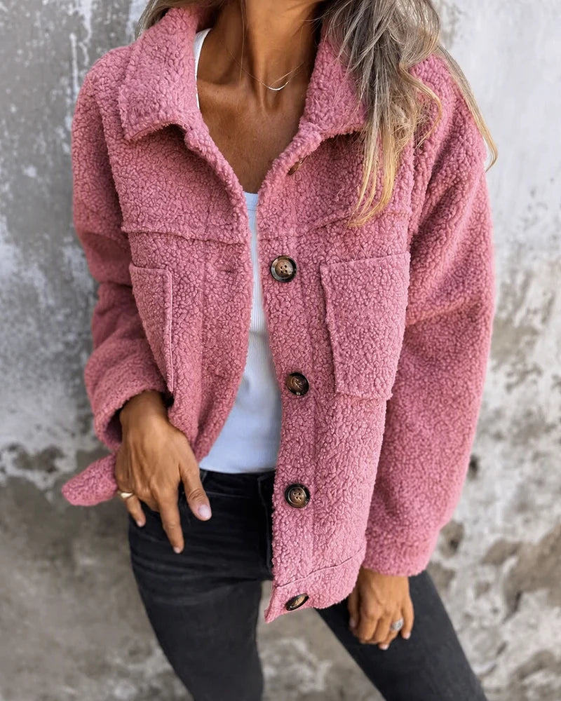 Women's Cosy Faux Shearling Teddy Jacket