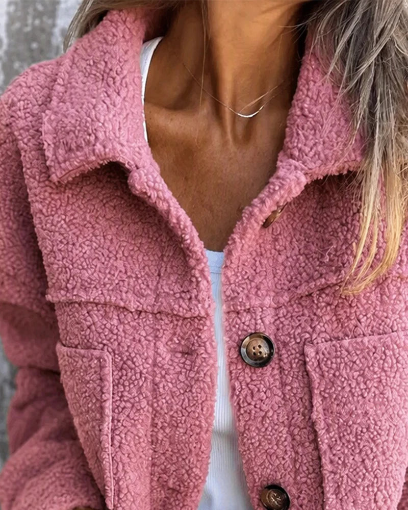 Women's Cosy Faux Shearling Teddy Jacket