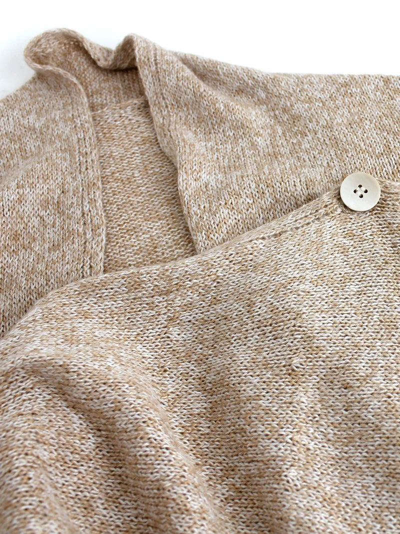 Women's Fringe Asymmetrical Knit Cardigan