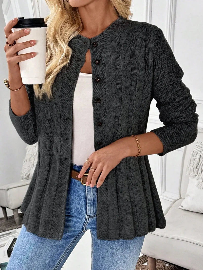 Women's Cable Knit Cinched Cardigan