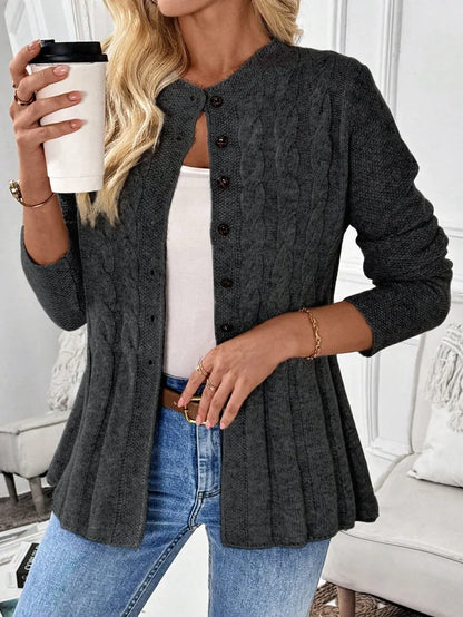 Women's Cable Knit Cinched Cardigan