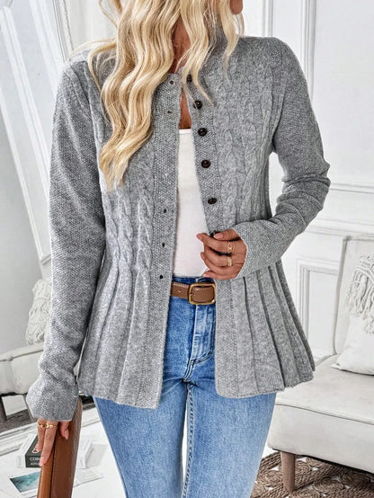 Women's Cable Knit Cinched Cardigan