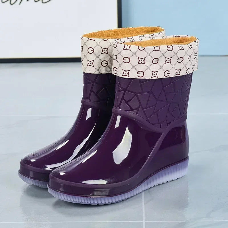 Women's Cosy Removable-Lining Rain Boots