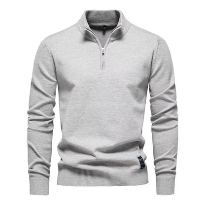 Men's Classic Cotton Quarter-Zip Jumper