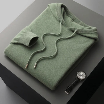 Men's Refined Hooded Knit Jumper