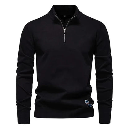 Men's Classic Cotton Quarter-Zip Jumper