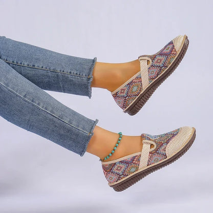 Women's Patterned Slip On Walking Trainers