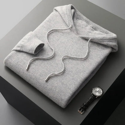 Men's Refined Hooded Knit Jumper
