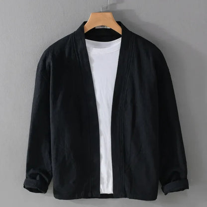 Men's Relaxed Open Front Kimono Jacket