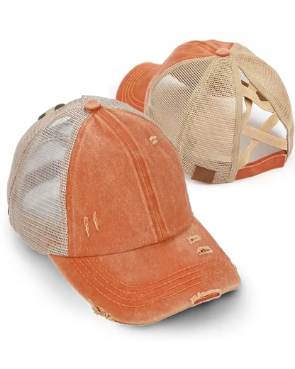 Women's Criss-Cross Ponytail Baseball Cap