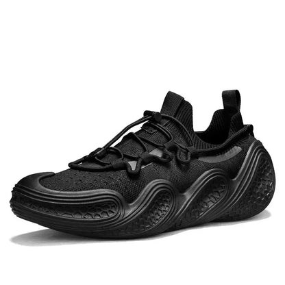 Men's Knit Lace Up Casual Trainers