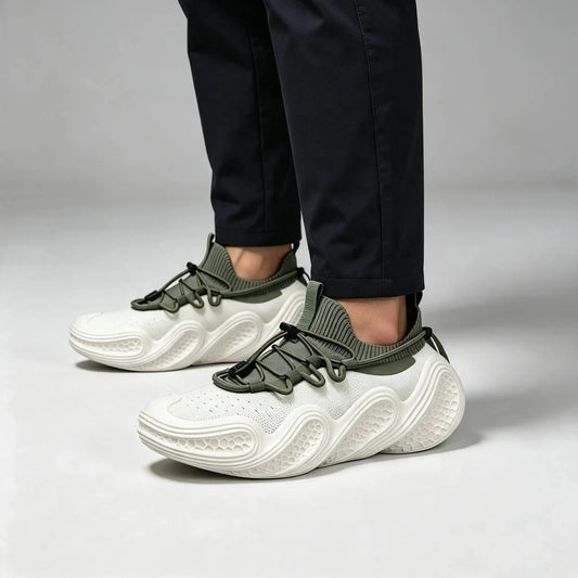 Men's Knit Lace Up Casual Trainers