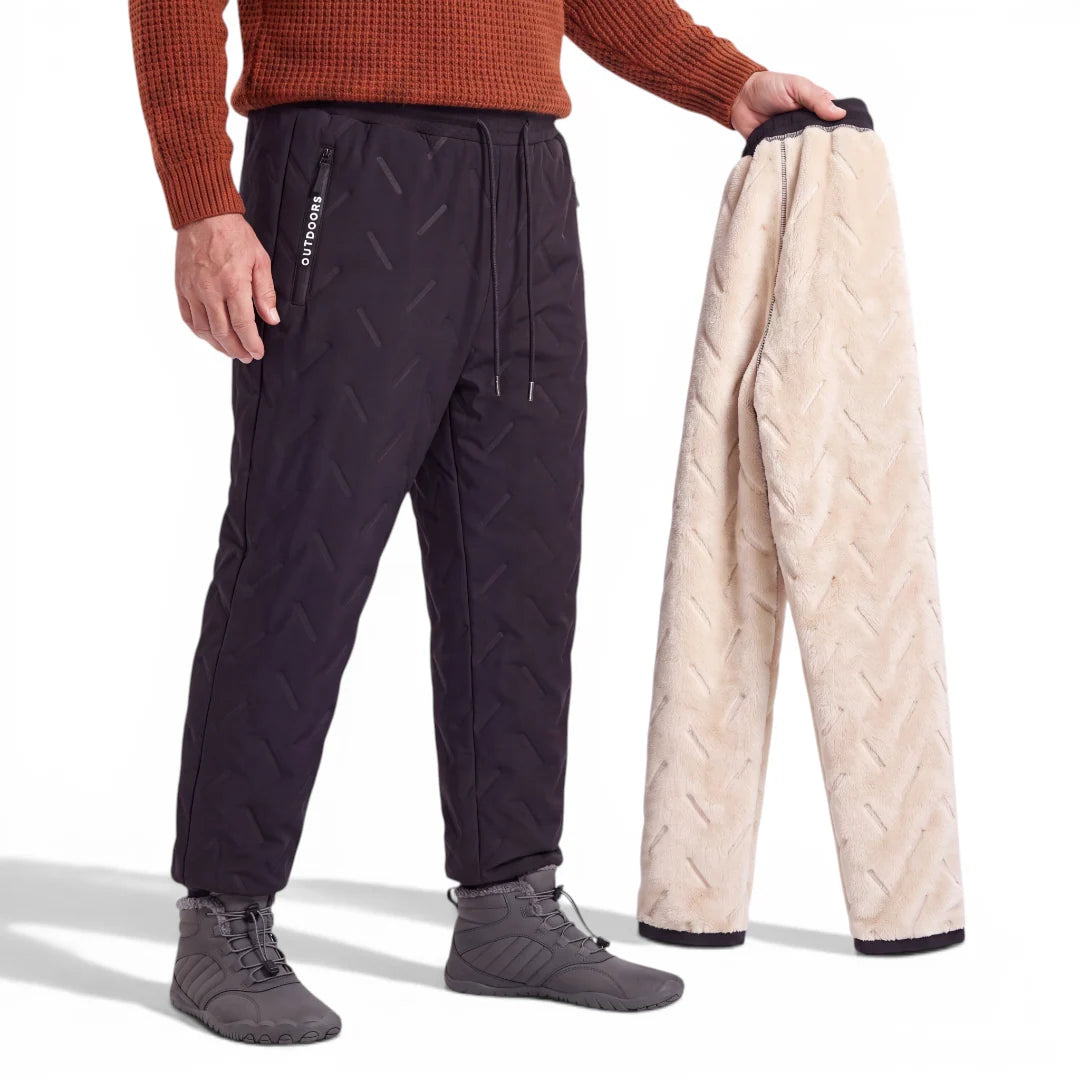 Men's Warm Fleece Lined Outdoor Trousers