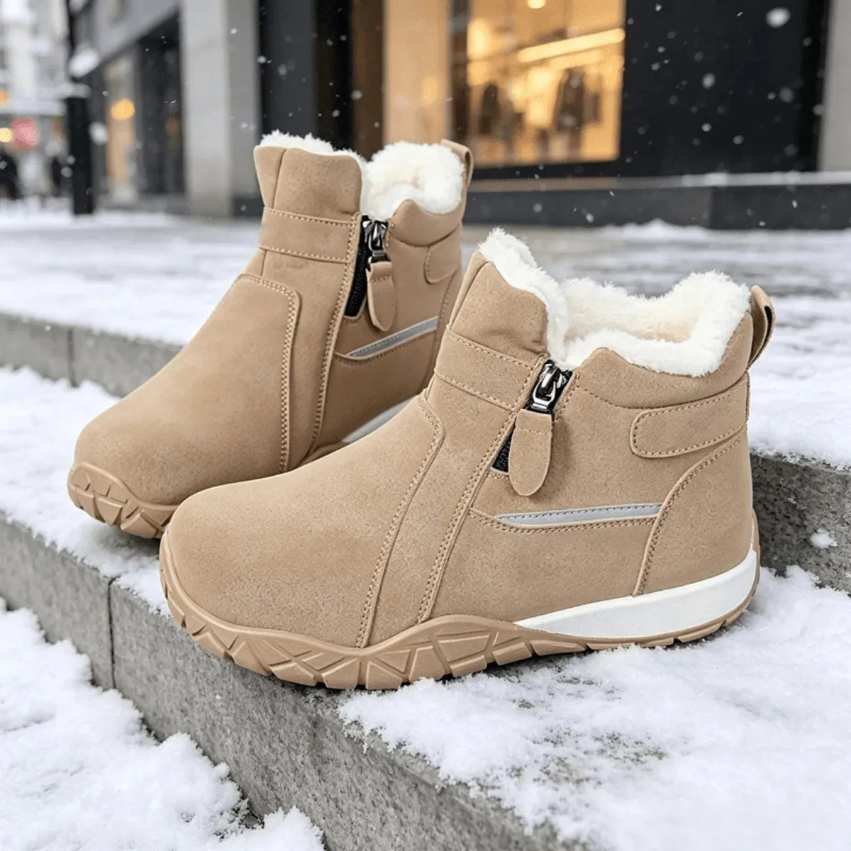 Women's Warm Fleece-Lined Ankle Boots